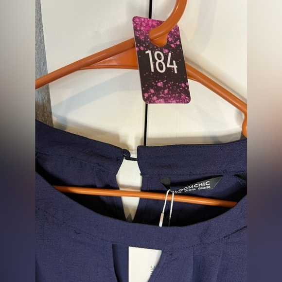 D16.19 NWT Bloomchic Lace Sleeve Sheath Dress w/Tie waist 18/20 (2X) - Picture 2 of 6